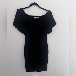 Almost Famous Black Off The Shoulder Bodycon Dress Size Small